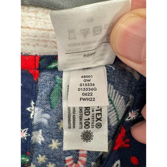 Hanna Andersson Christmas Print Dress Youth Girls 12 Blue Red Green - Picture 7 of 10